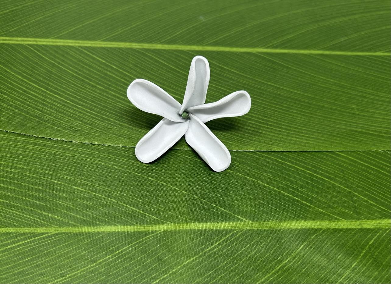 Tiare Moana Hair Flower. Hawaiian Keiki White Tiare Flower Hair Clip Or Pick.