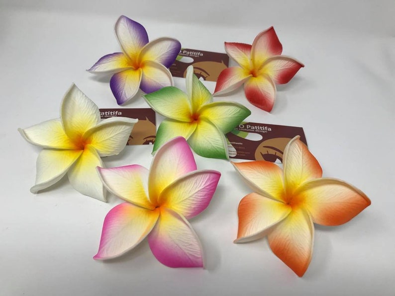Hawaiian Flower Plumeria Flower Clip or StemStick.
