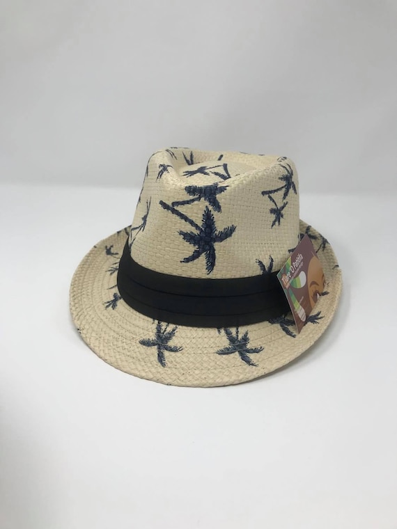 straw hat Tropical leaf print Delilah Wear | Accessories | New Straw Hat Tropical Leaf  main image 3