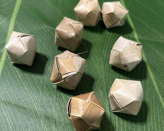 Weaved Lauhala Balls. Costuming Balls.