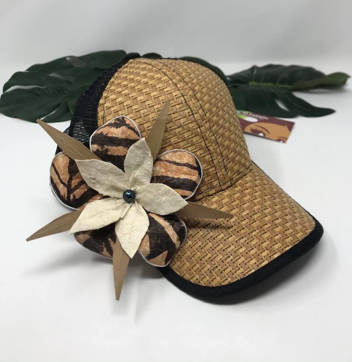 Baseball Hat \u0026 Tapa Cloth Flower 