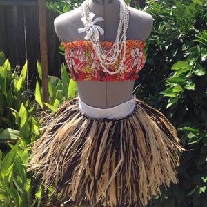 Hula Skirt. Any Color Short Grass Skirt. Braided Fau/ Hau Skirt ...