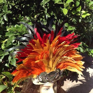 Tahitian & Rarotongan/Cook Islands Headdress/Headpiece..Lauhala, Mother Of Pearl Shells, Rooster Tail Feathers And Fresh Water Pearls. image 4