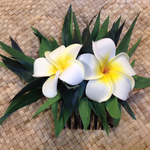 Hawaiian Foam Flower Comb.. Tropical Hair Style Comb is Etsy