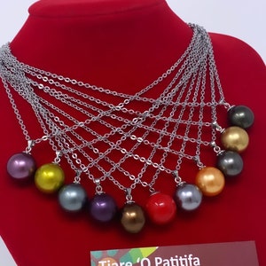 16MM Authentic Shell Pearl sterling silver necklaces