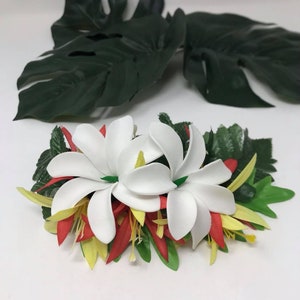 Large Hawaiian hair flower. image 3