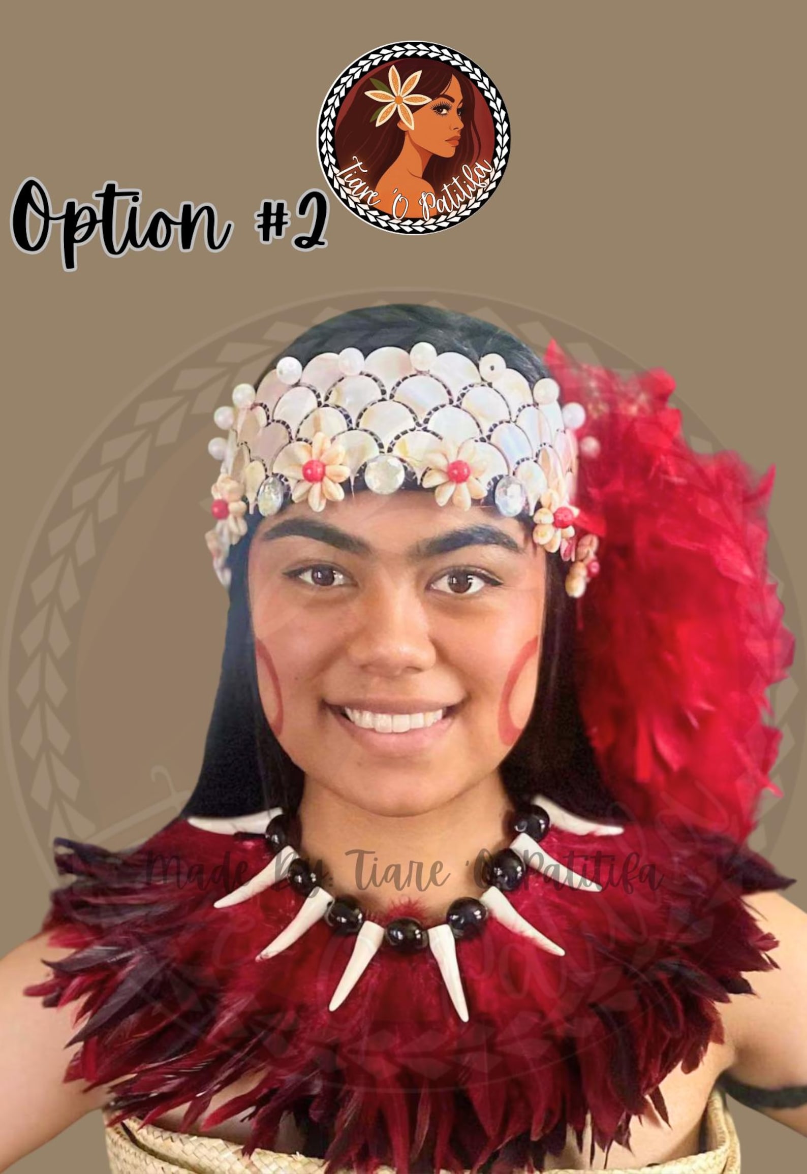 Samoan Princess Pale Fuiono or Samoan Headpiece. 3