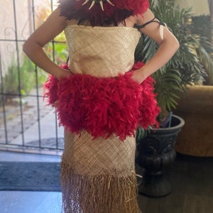 Kiki/Titi Fulumoa. Disfraz Samoano Kiki (Sobrefalda). Perfecto para todas las edades.