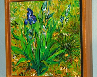 Van Gogh "The Iris" Original Acrylic Copy