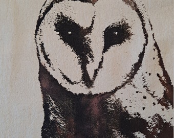 Set of Nine Barn Owl Original Art Placemats