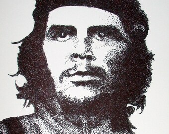 Instant Download of  Che Guevara Pointillism Drawing