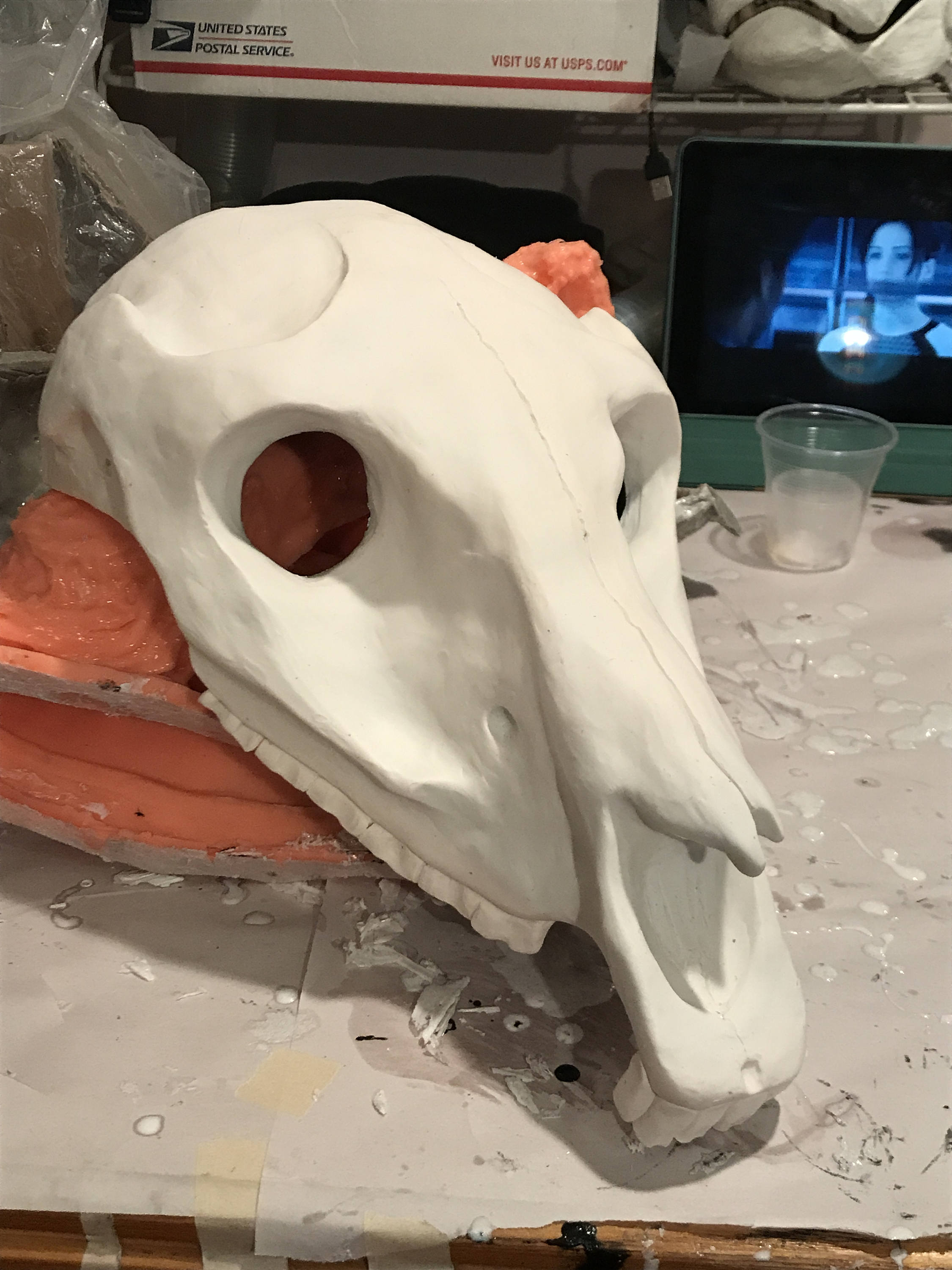 Horse skull mask for equine fursuit mascot or creature Etsy
