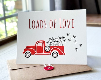 Valentine's Day Card, High Quality, Letterpress, String-tie Envelope or white envelope, Card for him, Card for her, Personal valentines card