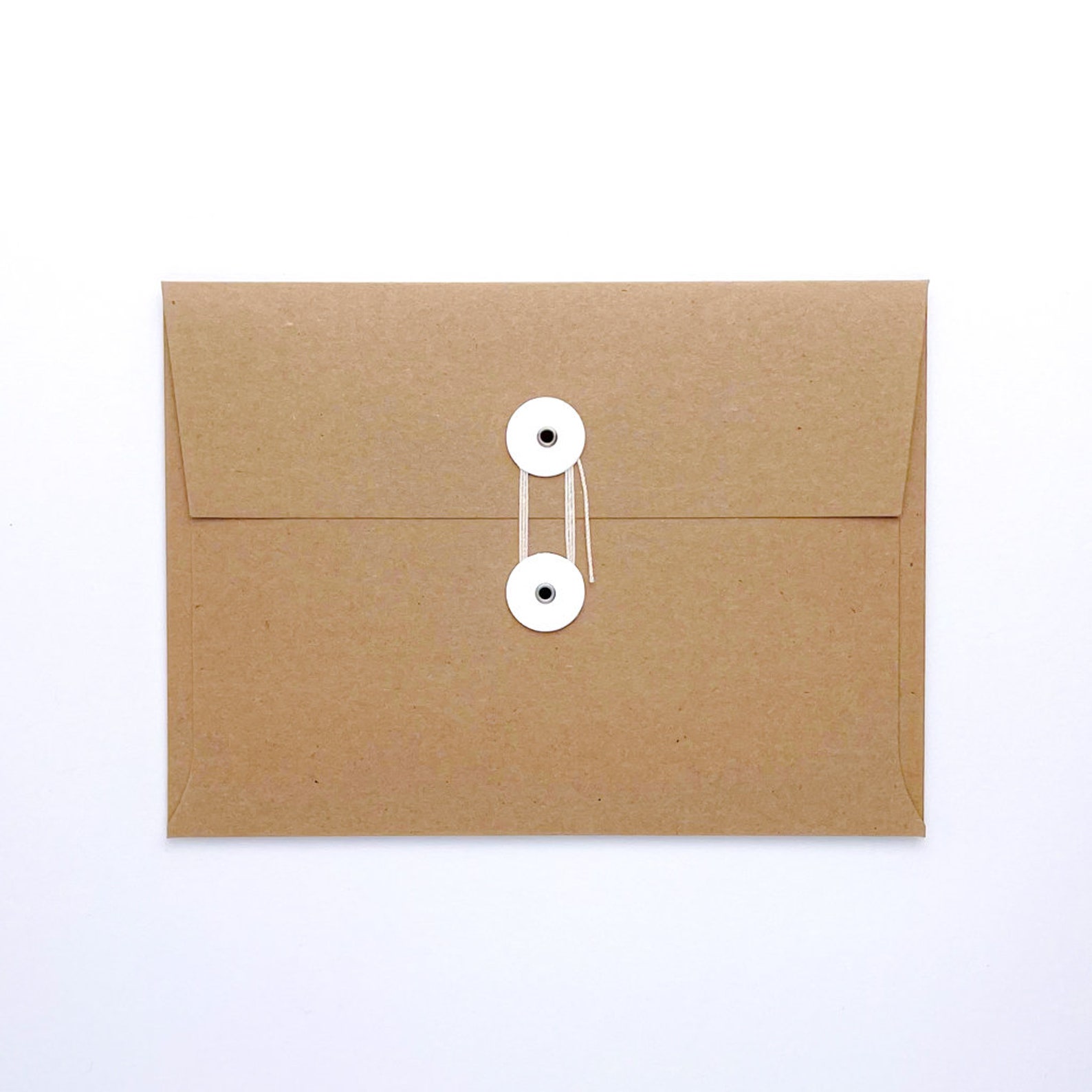 A7 String Tie Envelopes, White Buttons - Etsy
