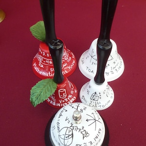 Teacher, Math, Mathematics, Mathematicians solve problems, Work, Cowbell, Service, Call, Hotel,  or Desk Bell. Tea Bell, Noise Maker, Teach.