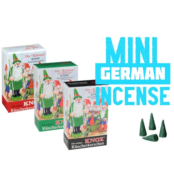 Mini Pine German Incense - Made in Germany - 3/4" Tall Miniature Incense Cones - Small German Incense cones - Cone Incense for Mini Smoker