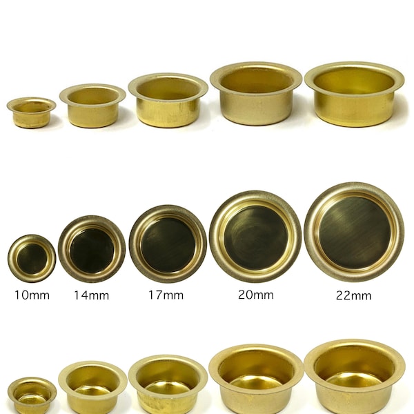 Candle Drip Cup - Brass Tone Metal Candle Replacement Part