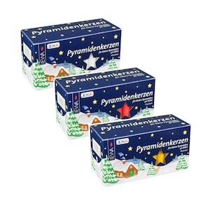 German Christmas Pyramid Candles - Red, White, or Natural - Medium - 14mm Diameter
