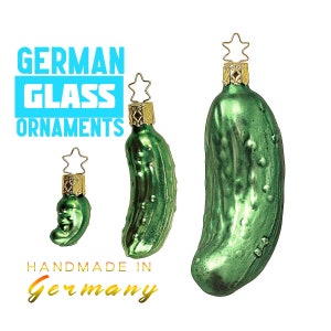Pickle Ornament - Hide the pickle on your tree - Glass ornament - Hand made in Germany