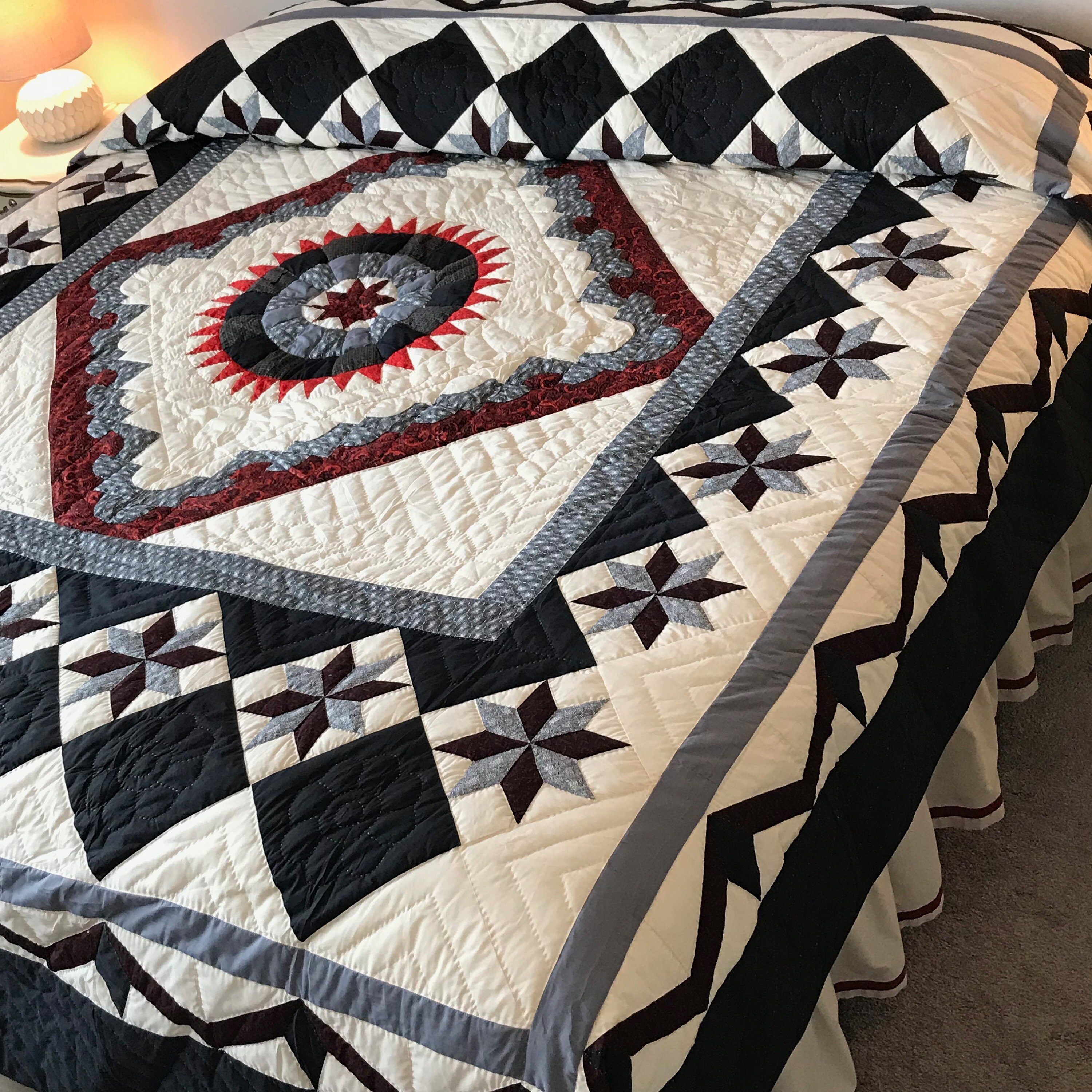 Stars Over Georgetown Amish Quilt 102x116 - Etsy