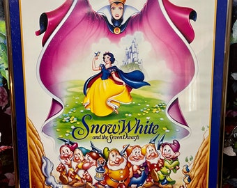 Vintage Snow White Movie Poster - Original Frame