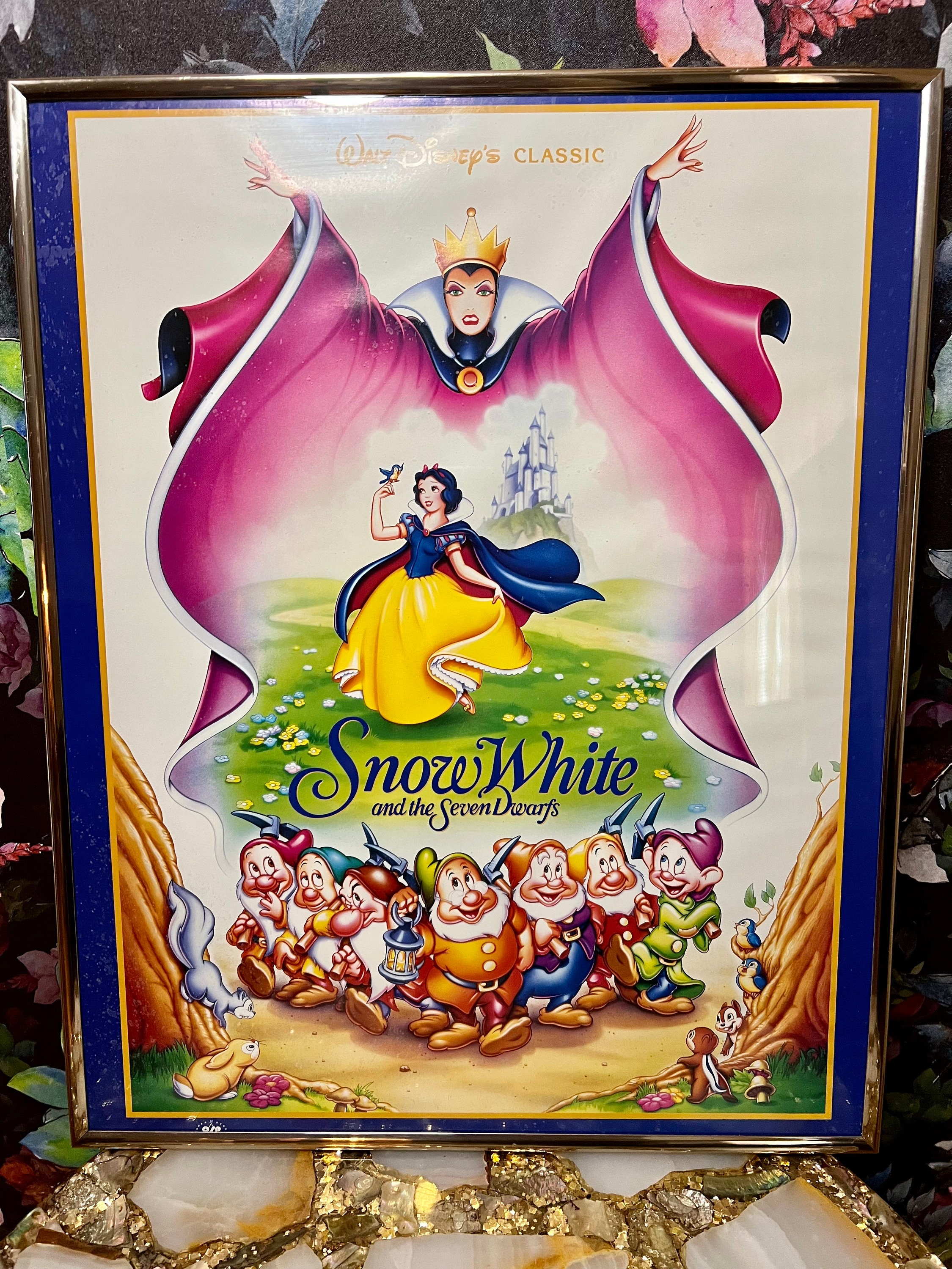 Vintage Snow White Movie Poster Original Frame Etsy
