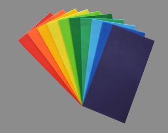 Wax sheets rainbow 10 pcs assorted