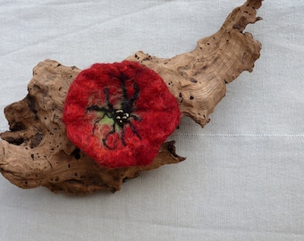 Felt Brooch poppies bloom