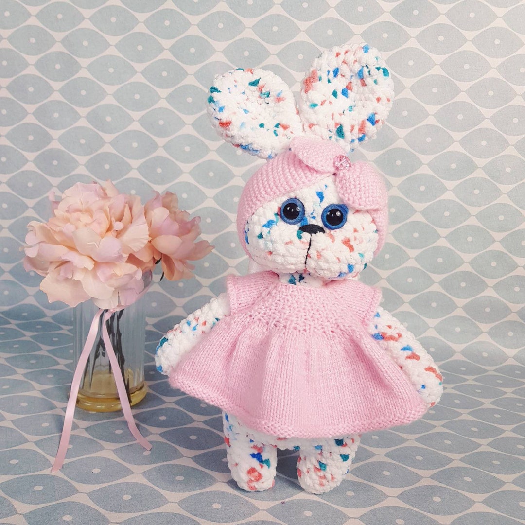 Cuddle Bunny Girl Toy 35cm Big Soft Yarn Bunny Girl Etsy