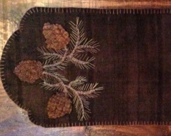Wool Applique Pattern 3D Pinecones by Cricket Street