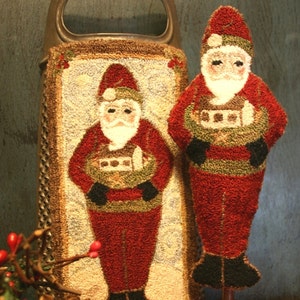 Primitive Punch Needle Pattern Old World Santa by Fiddlestix Designs
