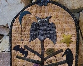 Spooky Friends PDF Downloadable Applique Wall Quilt  by Marian Edwards