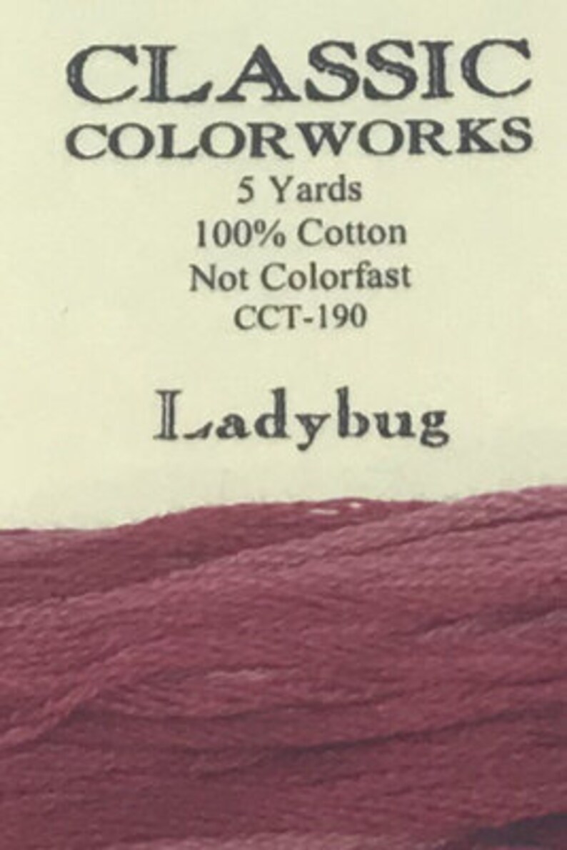 Classic Colorworks 6 Strand Cotton Floss Lady Bug