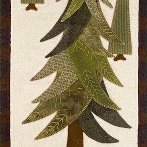 Wool Applique Pattern Winter in the Pines Designed by Karen Yaffe - Kit Option Available