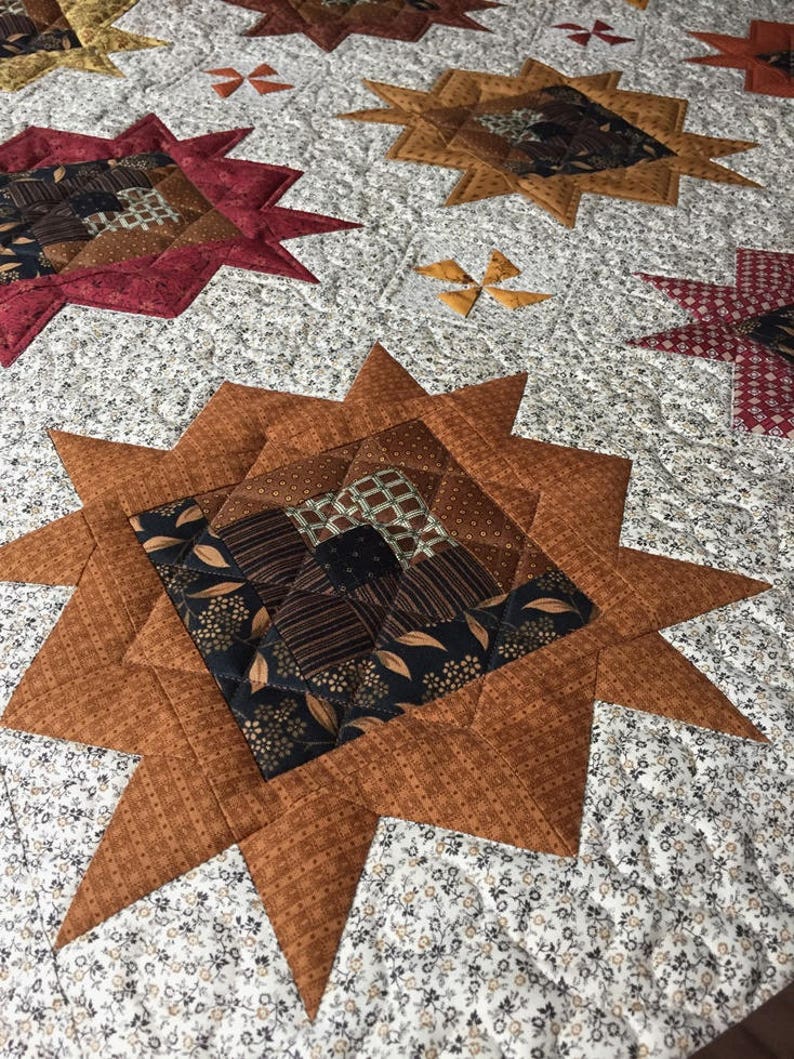 Quilt Pattern Indian Summer Quilt Pattern by Karen Walker Etsy