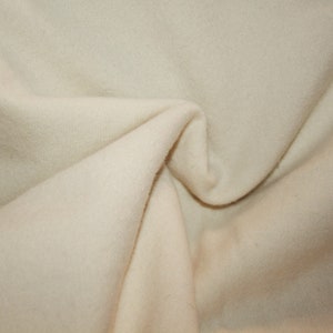 Wool Fabric - Premium Solid Cream - IMPORTANT - See Chart &quot;Cut Size Based on Quantity Chosen&quot; Located in &quot;Item Description&quot; Below