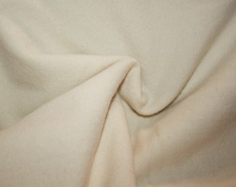 Wool Fabric - Premium Solid Cream - IMPORTANT - See Chart &quot;Cut Size Based on Quantity Chosen&quot; Located in &quot;Item Description&quot; Below