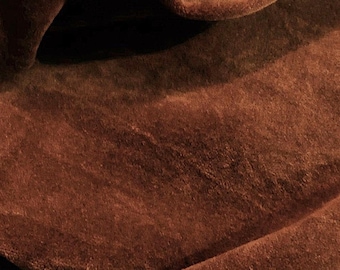 Hand-dyed Velvet - 100% Cotton - Color - Chestnut