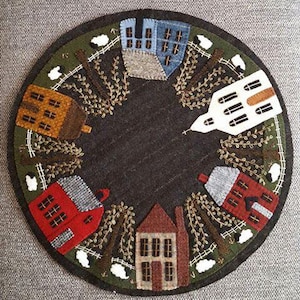 Wool Applique Pattern Cricket Town USA  designed by Cricket Street - Kit Option Available