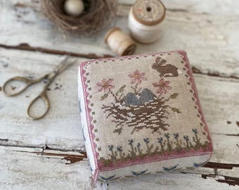 Tulip Fields Pin Keep Cross Stitch Pattern by Stacy Nash