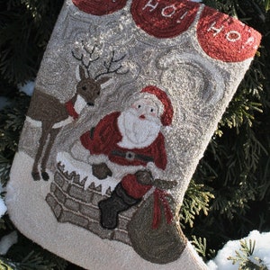 PDF Downloadable Punch Needle Pattern Up On the House Top by Fiddlestix Designs