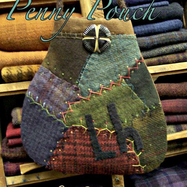 Wool Penny Pouch PDF Downloadable Pattern by Lynda Hall