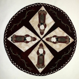 Wool Applique Pattern The Four Noels designed by Cricket Street