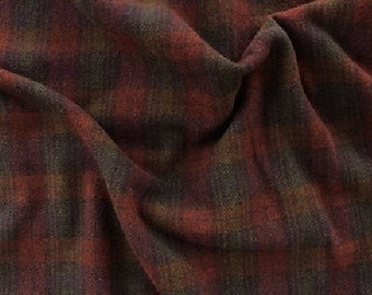 Wool Fabric - Plaid of Many Colors - IMPORTANT - See Chart "Cut Size Based on Quantity Chosen" Located in "Item Description" Below