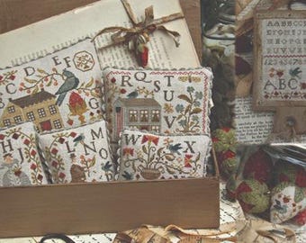 Primitive Cross Stitch Pattern Summer Schoolhouse Lesson 4 by Brenda Gervais