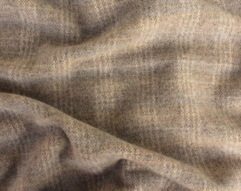 Wool Fabric - Neutral Light Gray Plaid - IMPORTANT - See Chart "Cut Size Based on Quantity Chosen" Located in "Item Description" Below