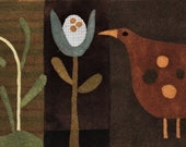 Applique Pattern Henny Penny by Maggie Bonanomi - Blackberry Primitives Hand-dyed Wool Kit Opiton Available