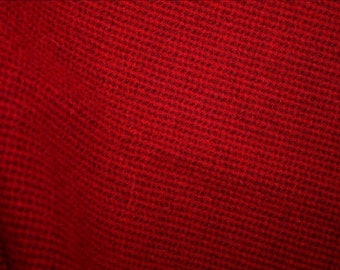 Wool Fabric - Strawberry Red Seeded - IMPORTANT - See Chart "Cut Size Based on Quantity Chosen" Located in "Item Description" Below