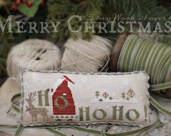 Primitive Cross Stitch Pattern Merry Christmas