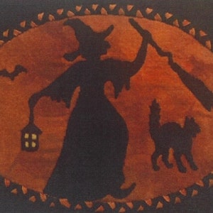 Wool Applique Pattern Halloween Stroll designed by Cricket Street - Kit Option Available